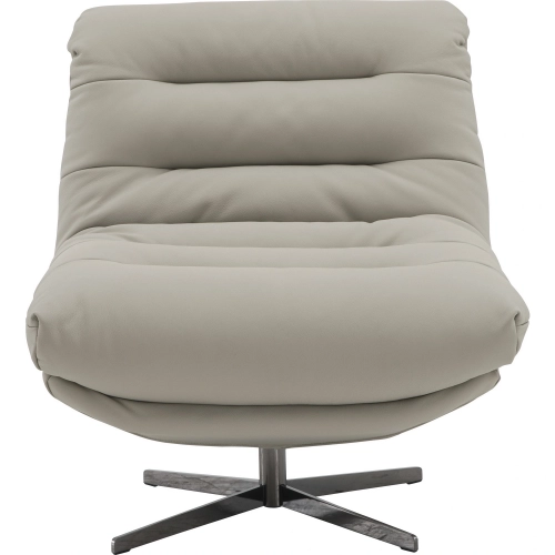 Nest Swivel Accent Chair in Milk Tea Neutral Fabric & Metal